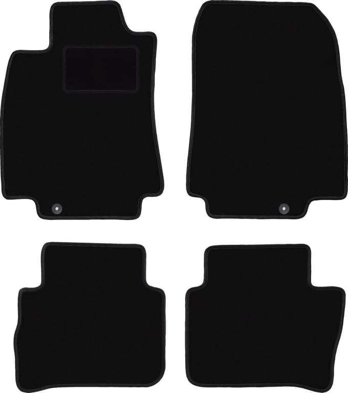 Zwarte veloursmatten voor: Nissan Tiida C11 hatchback, sedan (2004-2012)