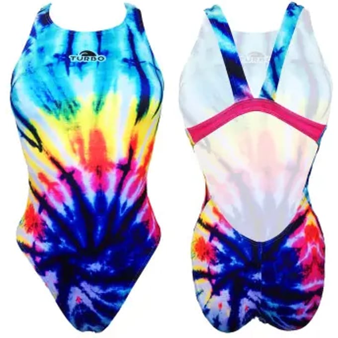 Turbo Wide Strap Swirl Zwemkleding Blauw M Vrouw