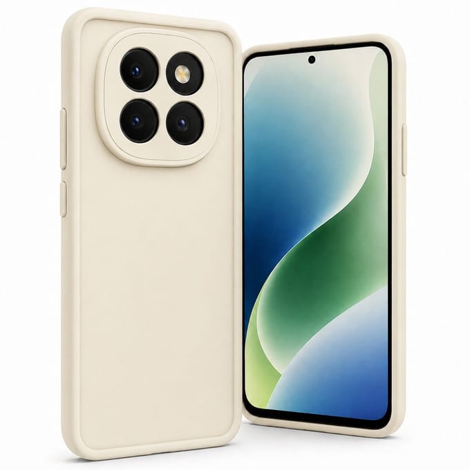 Geschikt voor Xiaomi Redmi Note 15 Pro 5G Hoesje - Siliconen Matte Back Cover - Creme