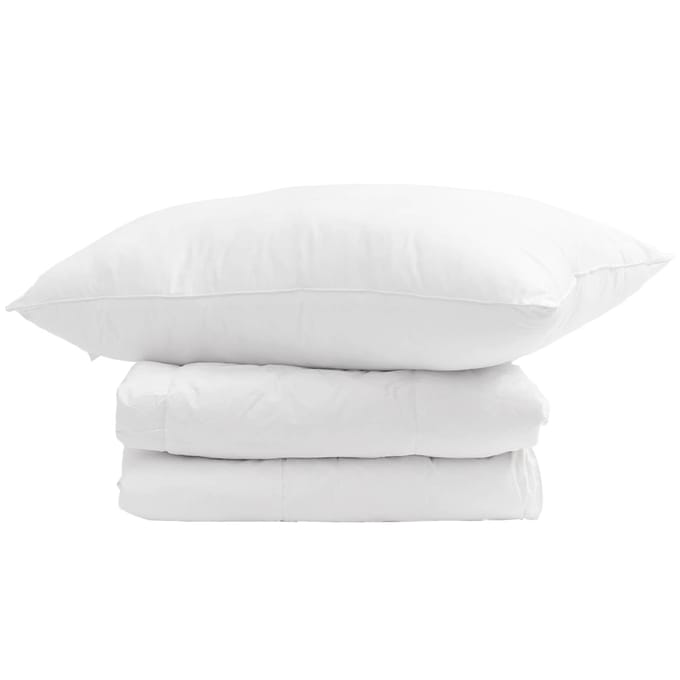 vidaXL - Winter - Duvet - met - kussen - 2 - st - Wit - Donsveer
