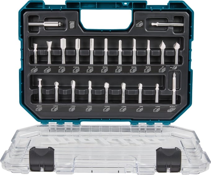 Makita freesset 8 mm, 22-delig, D-74784
