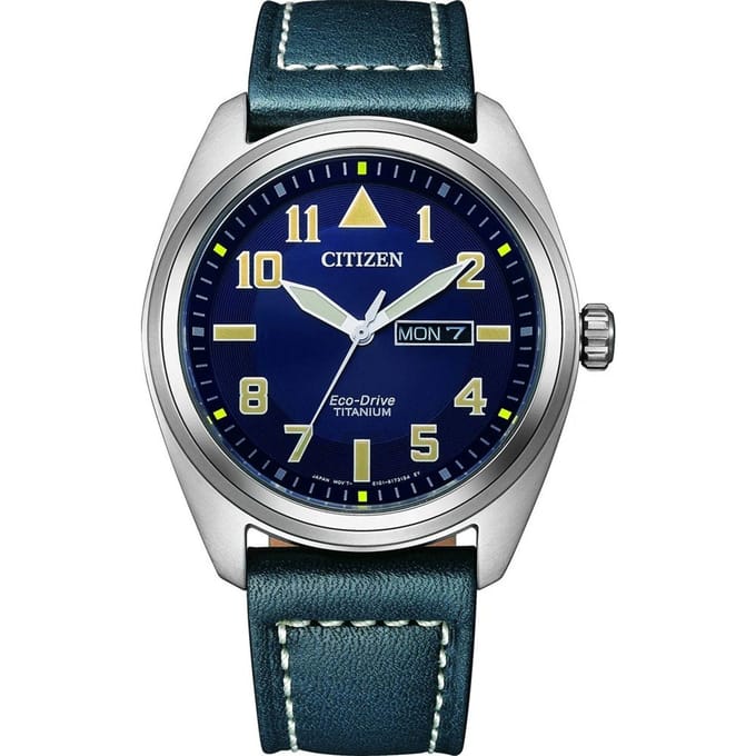 Citizen BM8560-45LC Horloge - Leer - Blauw - Ø 42 mm