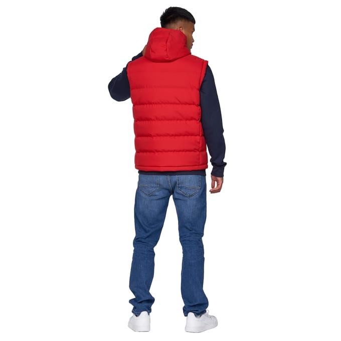 Crosshatch Heren Kampnew Gilet met reliëf (Rood)