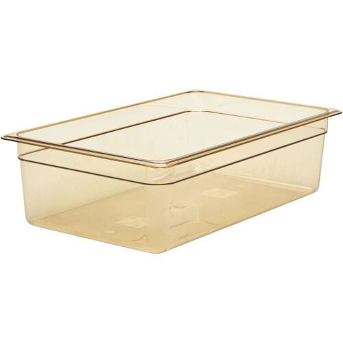 (6 stuks) CAMBRO H-PAN™ - Hittebestendige Gastronormbak 1/1 - Amber - Hoogte: 150mm