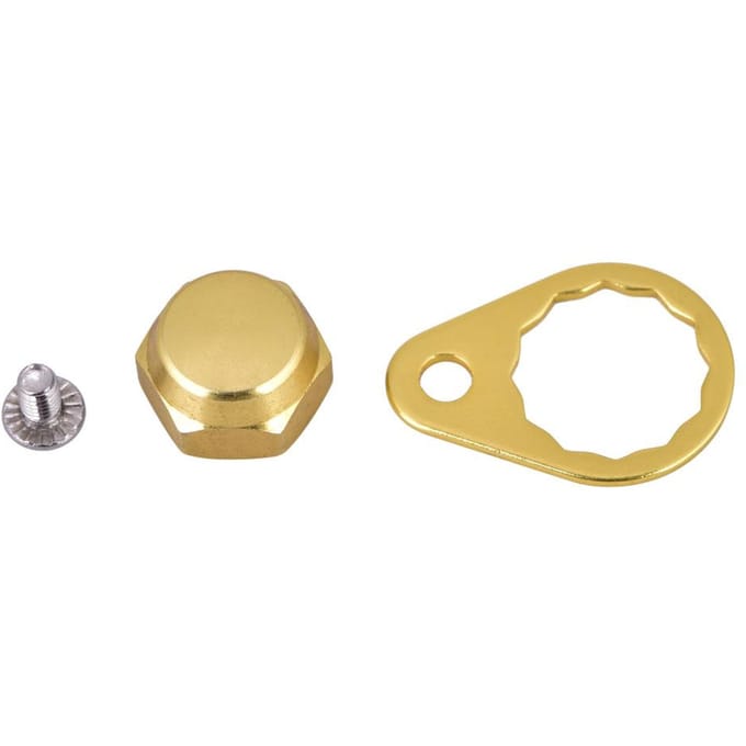 Vismolen Linker Rechter Handvat Vergrendelingsplaat Schroef Moer Dop DIY Accessoire Left Gold beige