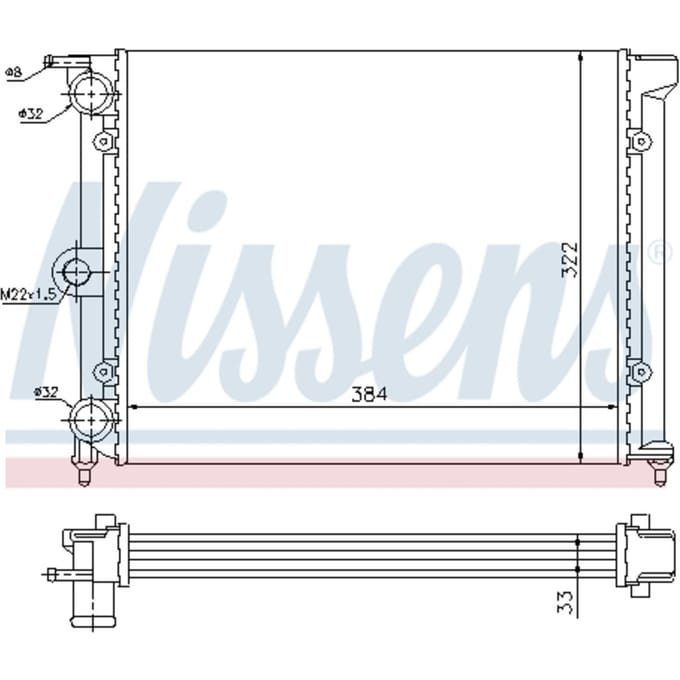 Radiator, motorkoeling NISSENS 651711