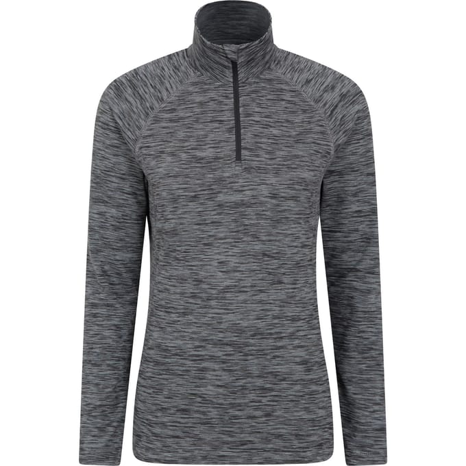 Mountain Warehouse Dames/Dames Bend & Stretch Half Rits Midlayer (Zwart)