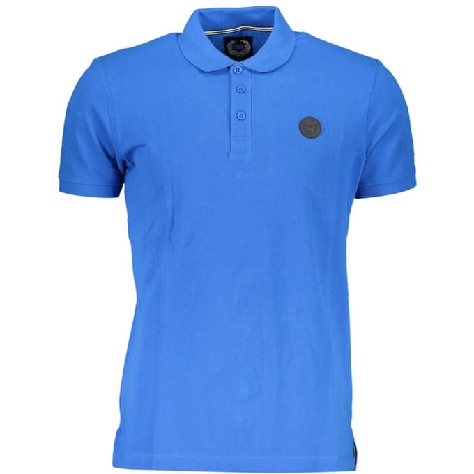 Gianmarco Venturi Blu Katoenen Heren Poloshirt