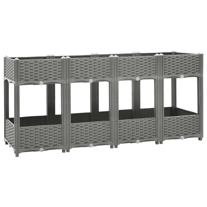 vidaXL - Plantenbak - verhoogd - 160x40x71 - cm - polypropeen