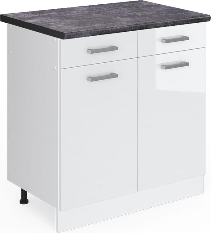 Vicco R-Line Keukenonderkast – 80 cm, WB Antraciet Wit Hoogglans