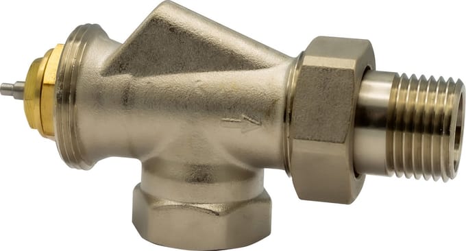 BELRAD haaks omgekeerde radiatorkraan 1/2 MV - Nikkel