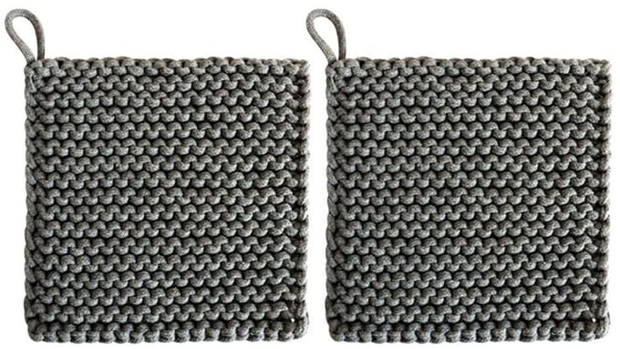 Dailygoods - Gehaakte Katoenen Pannenlappen, Set van 2