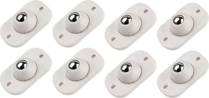 WiseGoods Luxe Meubelroller Set - Roller Meubel - Meubeltransporter - Klussen - Rollers Meubels - Meubelglijders - Wonen - 8st Wit