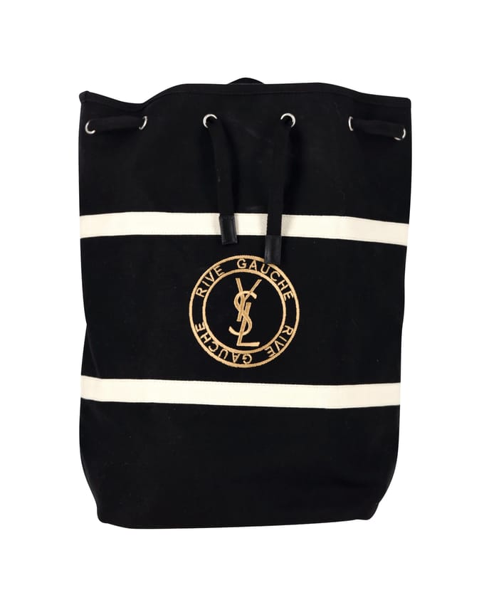 Saint Laurent Rive Gauche Rugzak in Zwart Canvas