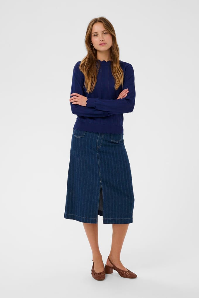 Saint Tropez ObetteSZ Pullover Dames Trui - Navy Peony
