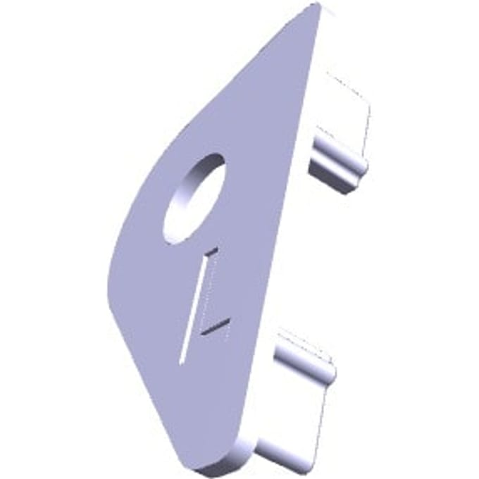 AEG afstandshouder, greeplijst, links, 4mm 140021968023