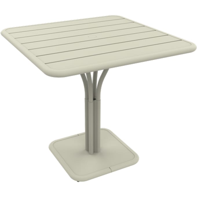 Fermob LUXEMBOURG tafel met zuilvoet - A5 leemgrijs