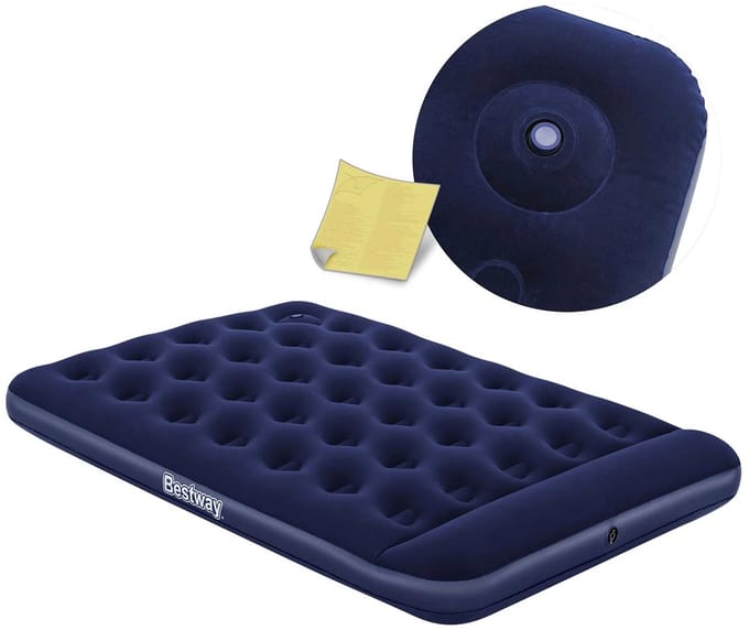 Bestway Camping Luchtbed Flocked Easy Inflate - 191x137x28cm - 2 persoons