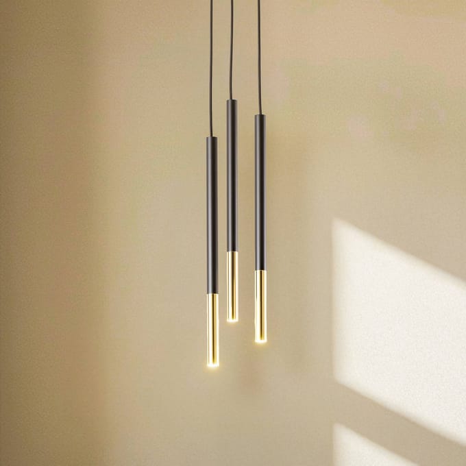 Euluna Thalassa hanglamp 3-lamps G9 zwart/chroom rond