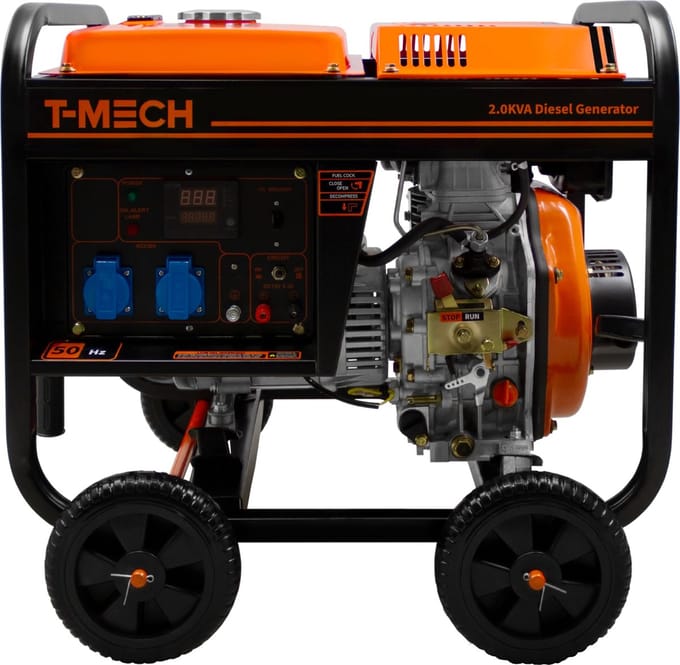 Draagbare dieselstroomgenerator - zwart - 2 kva - open frame