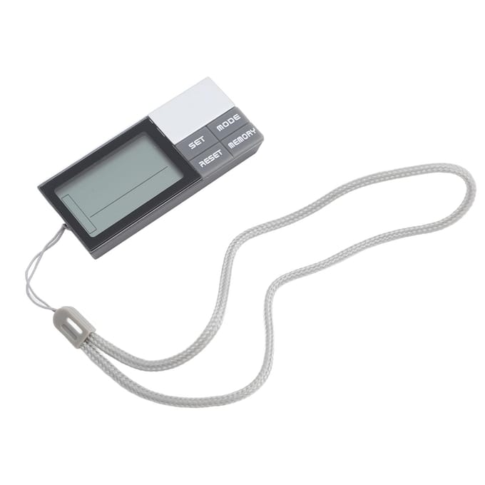 Stappenteller Mini Eenvoudige Digitale LCD Stappenteller Draagbare Stappenteller Wandelen 3D Stappenteller voor Wandelen white