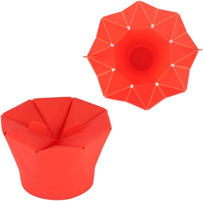 Popcorn Maker - Popcorn Bowl - Filmmarathon - Opvouwbaar - 30 cm - Rood