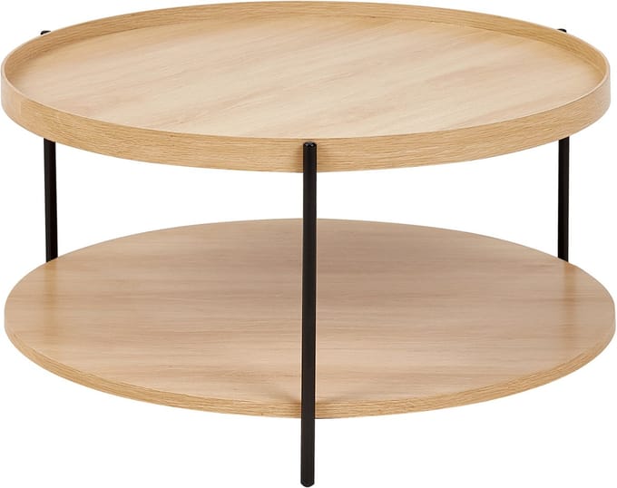 LANDER - Salontafel - Lichtbruin/Zwart - Hout