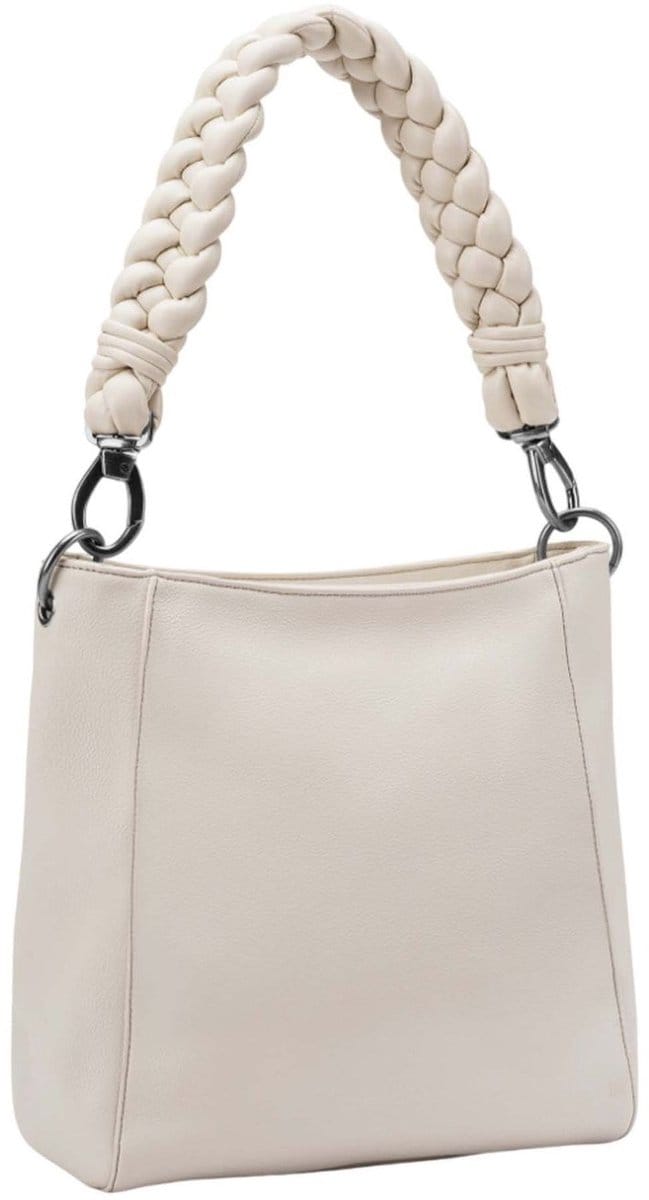 FREDsBRUDER Schoudertas Good Vibes Only Midi Hobo Bag Oat Milk Crème