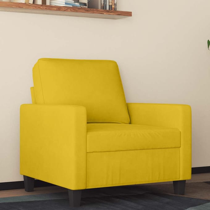 vidaXL Fauteuil 60 cm fluweel geel