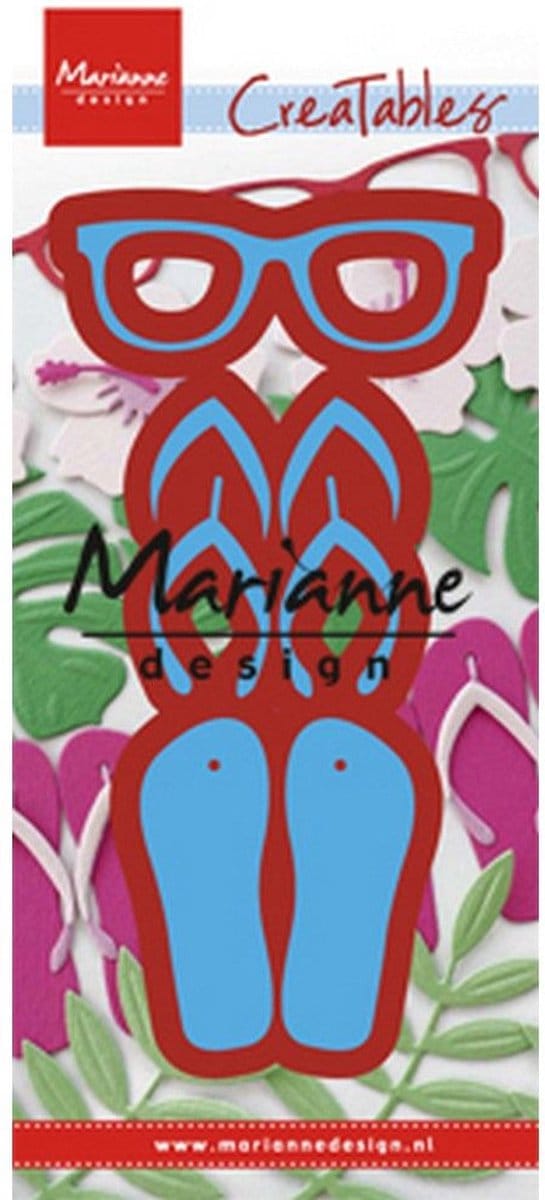 Marianne Design Creatable Mal Flipflops & zonnebril LR0477 8.0x18.5 centimeter