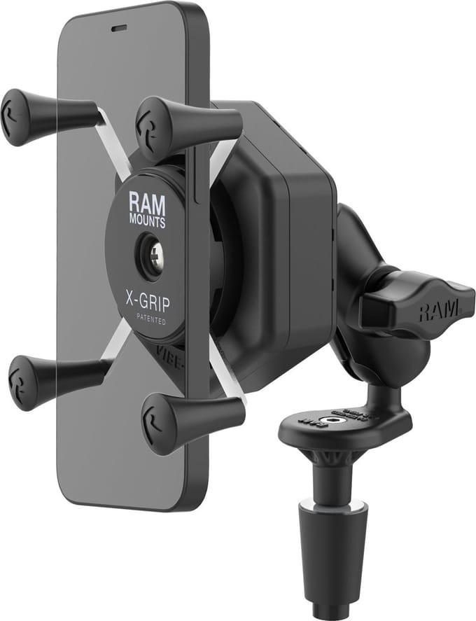 X-Grip® Telefoonhouder met Kogel & Vibe-Safe™ Adapter Keuze montage