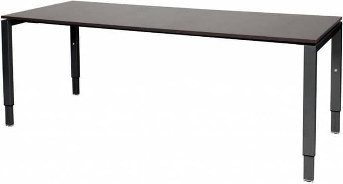 Verstelbaar Bureau - Domino 200x80 logan - zwart frame