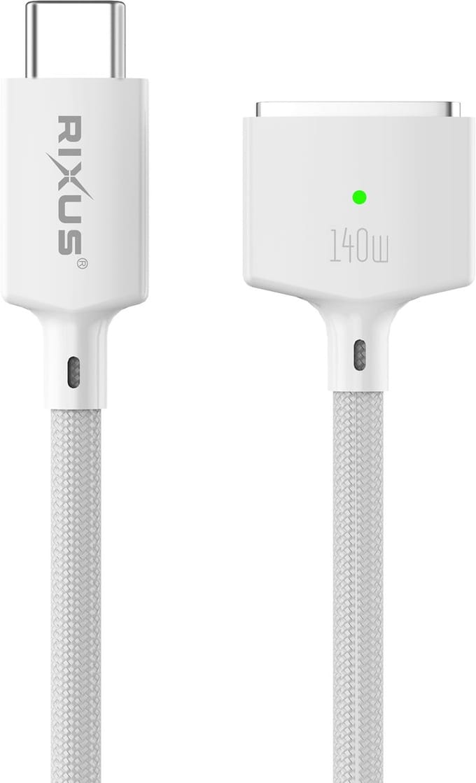 Rixus RXUC140 USB-C To MagSafe 3 Cable 140W White