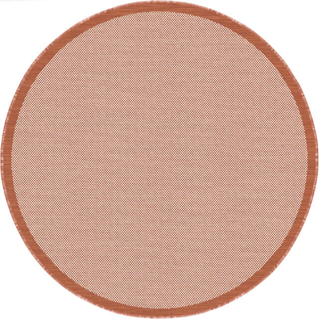 Muratap Buitenkleed brussels rond uni effen kader terra- 200 cm rond