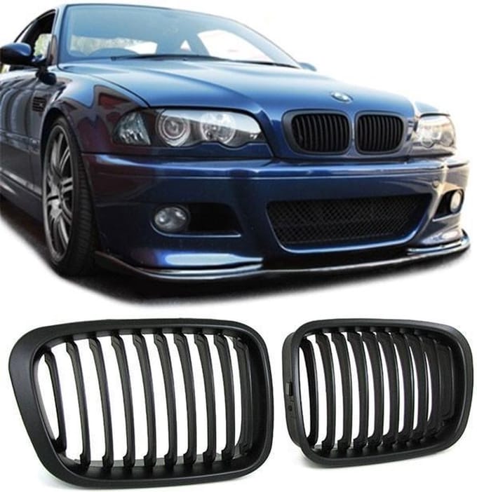Sportniergrill zwart mat BMW 3 serie E46 98-01