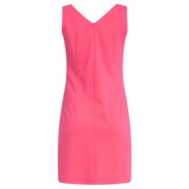 Smashed Lemon 25145 roze mouwloze getailleerde jurk