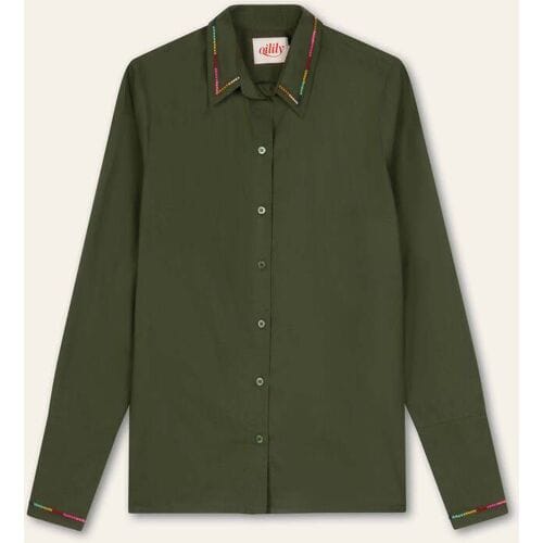 Oilily Bloom Blouse- maat46 Rifle Groen