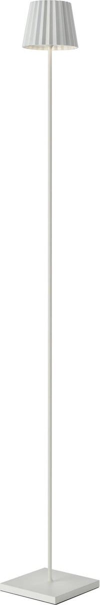 Sompex Troll LED Vloerlamp Oplaadbaar voor binnen en buiten in wit Aluminium Dimbaar  H120CM