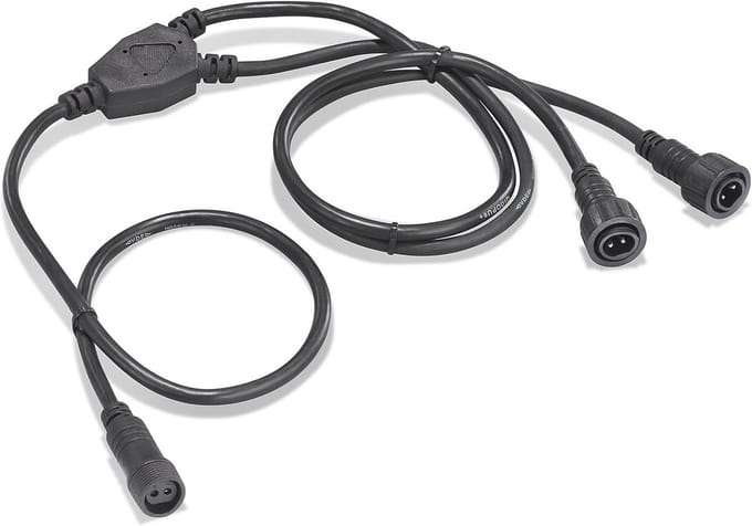 Y-verdeler Kabel - Adapterkabel Vijverpomp - Zonnepanelen Aansluiten - Parallelle Schakeling - 2x 52 cm - Zwart