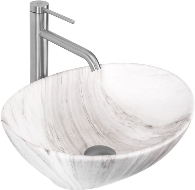 Rea Sofia Ash Matt Opzetwastafel Wit 41X34,5X15Cm