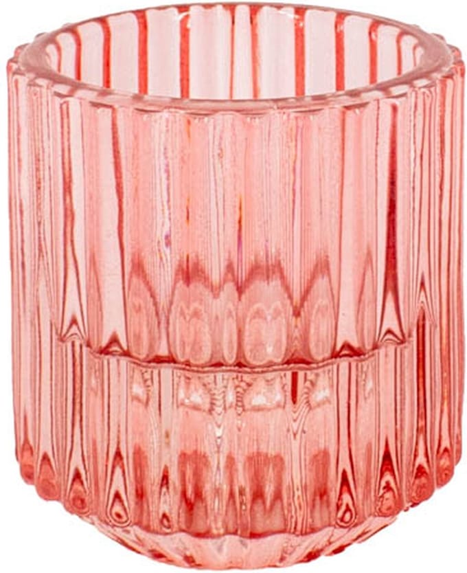 Kaarsenstandaard/waxinehouder roze