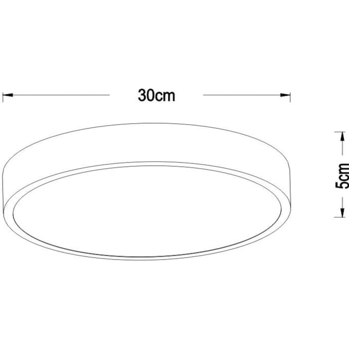 Lucide UNAR - Plafonnière (Plafondlamp) - Ø 30 cm - LED 3 StepDim (Memory) - 1x18W 2700K - Mat Goud / Messing