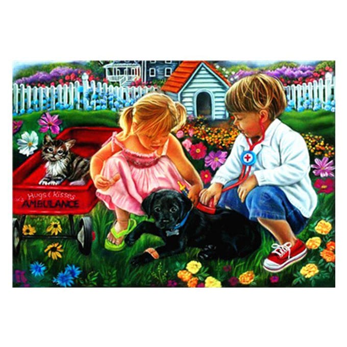 Peinture Diamant 5d DIY Chat Broderie Diamant Dessin Animé Diamant Point de Croix 20X30CM red