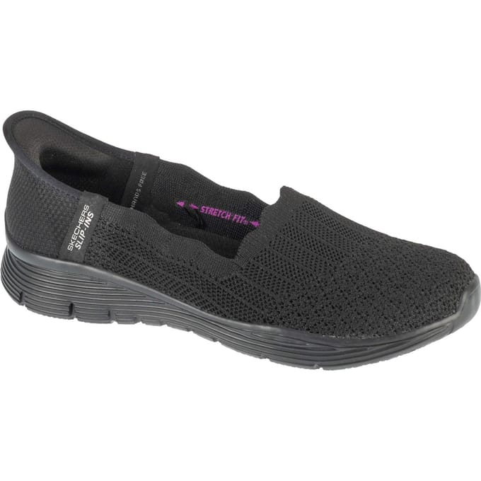 Skechers Slip-ins: Seager dames instappers zwart - Maat 39 - Extra comfort - Memory Foam