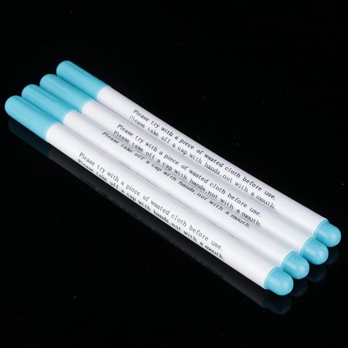 4 Pcs Stitch Markers - Erasable - Waterproof - Washable - Cross Proof - Sewing - Embroidery - Fabric Marking