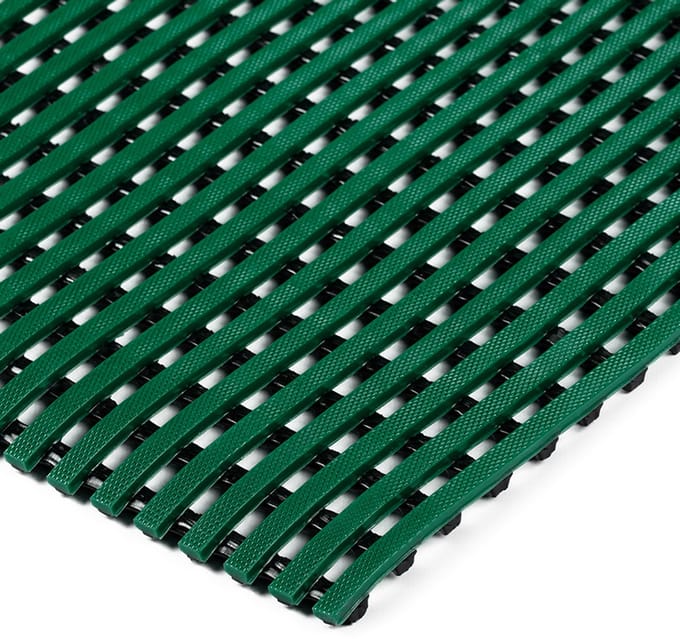 Rubbermagazijn - Roostermat - Groen - Lengte = 2 meter - Breedte 0,6 meter - Drainagemat - Antislipmat voor kleedruimtes