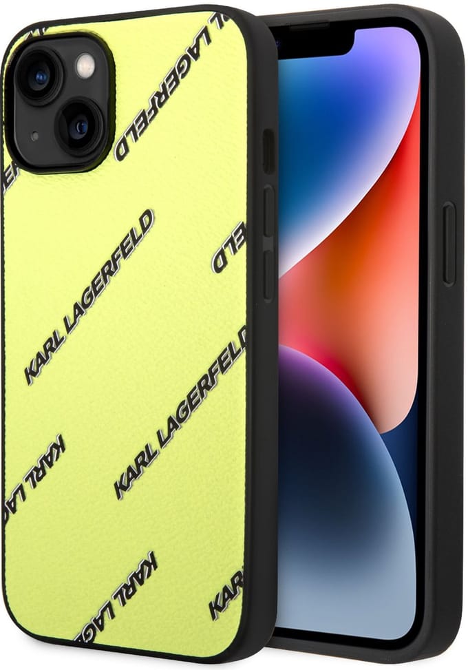 Karl Lagerfeld Back cover - iPhone 14 & 13 - Gold / Yellow - Schokabsorberend - Slank ontwerp