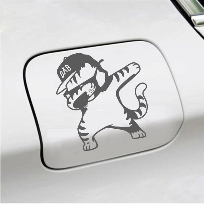 Bumpersticker - Dab - 15 X 14 - Antraciet