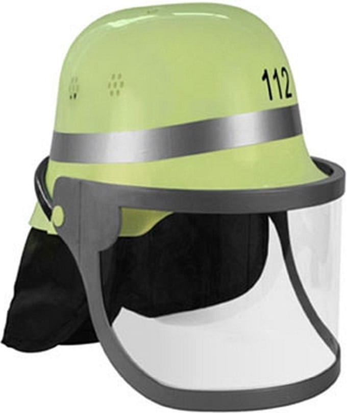 Groene brandweer helm