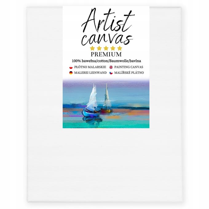 Wit Canvas Katoen 50x60 cm - Professioneel Schilderdoek
